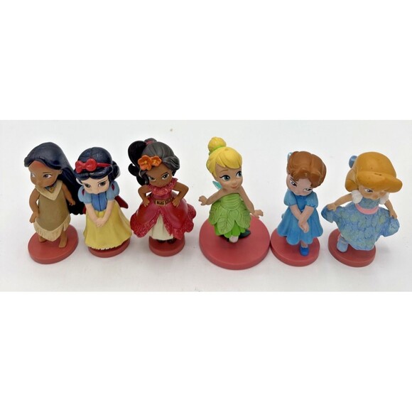 Disney Animators Collection Mini Toddler Princess Figures Dolls Lot Of 6 3” - Picture 2 of 16